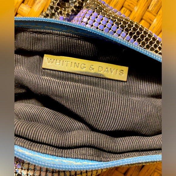 Whiting & Davis 1876 metal mesh bag, palm tree/Hawaiian print - Picture 4 of 5